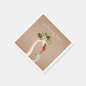 Boho Flamingo Mama + Chick Baby Showroom Napkins Serviette (Ecke)