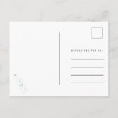 Boho Flasche Message kraft Skript ändern Datum Ankündigungspostkarte (Rückseite)