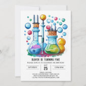 Boho Flask LaborScientist Birthday Einladung (Vorderseite)