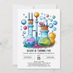 Boho Flask LaborScientist Birthday Einladung
