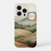 Boho Flat Landscape iPhone Case in Earthy Tone iPhone Hülle (Rückseite)