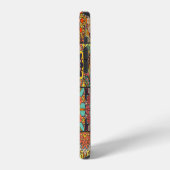 Boho-Fliesen: farbenfrohes Patchwork-Nahtlosmuster iPhone Hülle (Linke Seite)