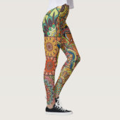 Boho Fliesen: farbiges Patchwork nahtlos Muster Leggings (Rechts)
