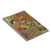 Boho Fliesen: farbiges Patchwork nahtlos Muster Notizblock (Rechte Seite)