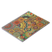 Boho Fliesen: farbiges Patchwork nahtlos Muster Notizblock (Linke Seite)