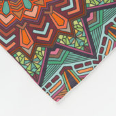 Boho Fliesen Set und nahtlos Muster. Farbpflaster Fleecedecke (Ecke)