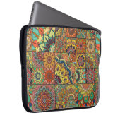 Boho Fliesen Set und nahtlos Muster. Farbpflaster Laptopschutzhülle (Vorne Rechts)