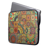Boho Fliesen Set und nahtlos Muster. Farbpflaster Laptopschutzhülle (Vorderseite Links)