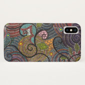 Boho Flings-Wirbel und Punkte Case-Mate iPhone Hülle (Rückseite (Horizontal))