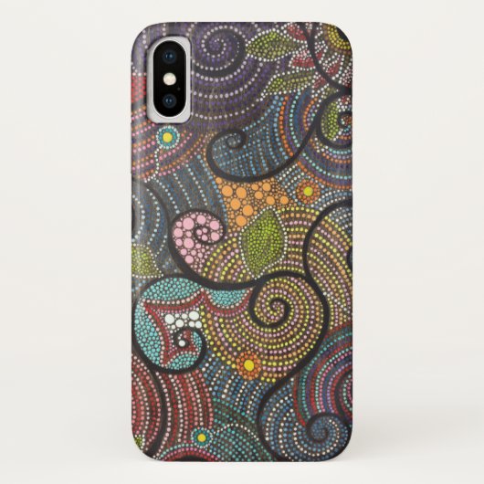 Boho Flings-Wirbel und Punkte Case-Mate iPhone Hülle (Rückseite)