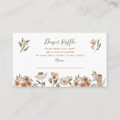 Boho Flora Baby Duschdusche Windelwanne Business C Visitenkarte (Vorderseite)