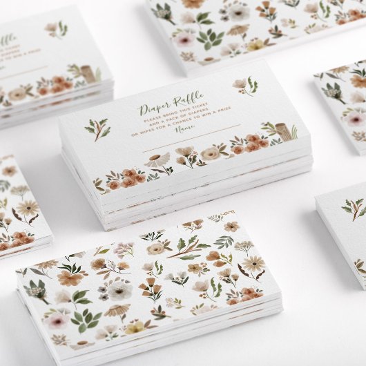 Boho Flora Baby Duschdusche Windelwanne Business C Visitenkarte