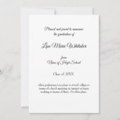 Boho Floral2 High School Graduation Announcement Ankündigung (Rückseite)