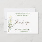 Boho Floral 3,5" x 5" Wohnung Dankeschön Karte (Vorderseite)