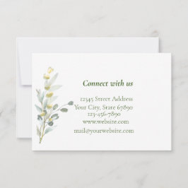 Boho Floral 3,5" x 5" Wohnung Dankeschön Karte