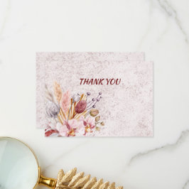 Boho Floral 3,5" x 5" Wohnung Dankeschön Karte
