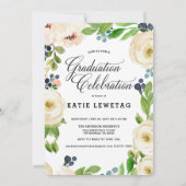 BOHO FLORAL ABSCHLUSS ANKÜNDIGUNG, PARTY EINLADEN EINLADUNG (Rückseite)