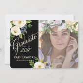 BOHO FLORAL ABSCHLUSS ANKÜNDIGUNG, PARTY EINLADEN EINLADUNG (Vorderseite)