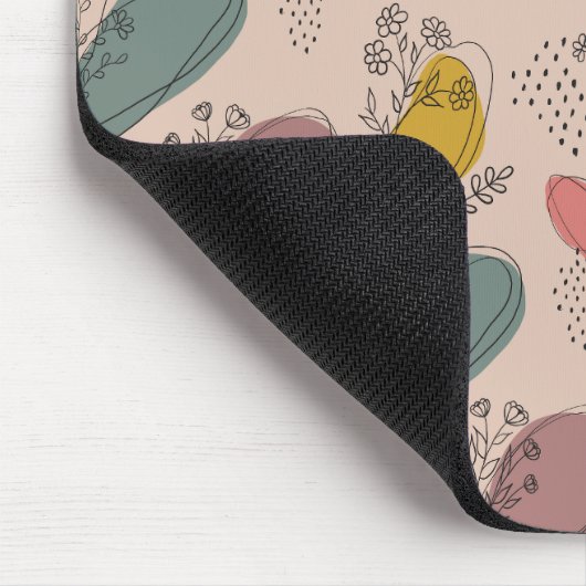 Boho Floral Abstrakt Mousepad (Ecke)