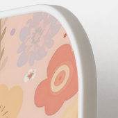 Boho Floral Abstrakt Personalisiert Dusty Pink Pickleball Schläger (Linke Seite)