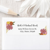 Boho Floral Address Label (Insitu)