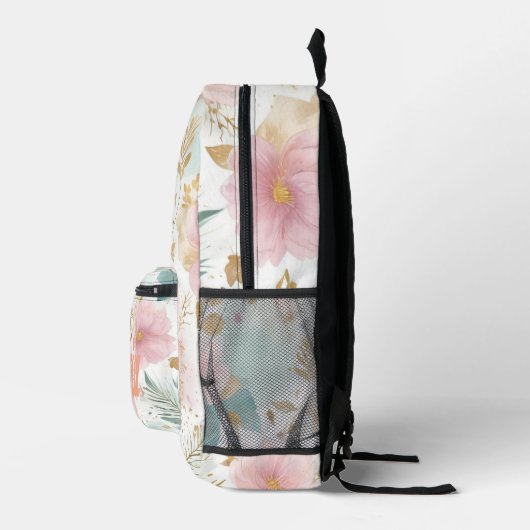 Boho Floral Aesthetic backpack Bedruckter Rucksack (Rechts)