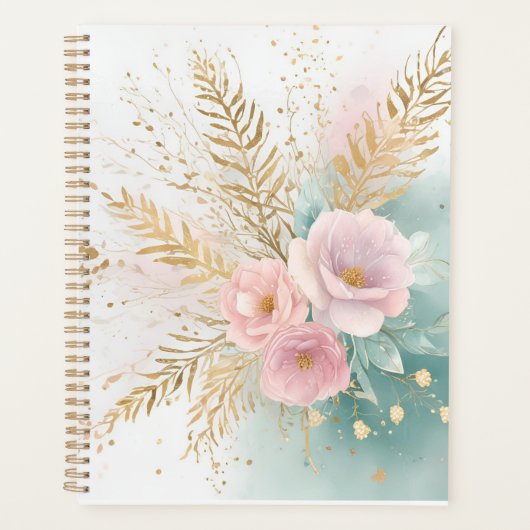 Boho Floral Aesthetic Planner | Celestial & Pastel Planer (Vorderseite)