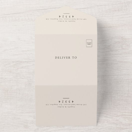 Boho floral alles in einer UAWG Hochzeit Einladung (Außenbereich)