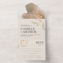 Boho floral alles in einer UAWG Hochzeit Einladung