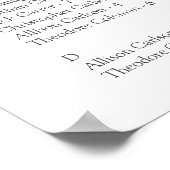 Boho Floral Alphabetisches Orderdiagramm Poster (Ecke)