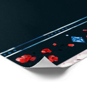 Boho Floral and Feathers 17-Tisch Seating Chart Poster (Ecke)