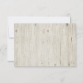 Boho Floral Antler Meal Choice Rustic Wood Wedding RSVP Karte (Rückseite)