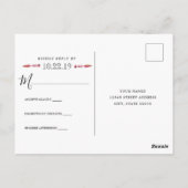 Boho Floral Antler Skull Rustic Wood UAWG Wedding Postkarte (Rückseite)