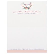 Boho Floral Antlers & Shabby Rose Party Jagd