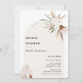 Boho Floral Arch Bridal Dusche Einladung (Vorderseite)