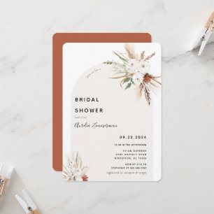 Boho Floral Arch Bridal Dusche Einladung