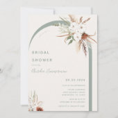 Boho Floral Arch Bridal Dusche Einladung (Vorderseite)