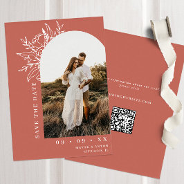 Boho Floral Arch Foto Save The Date