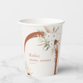 Boho Floral Arch Paper Cups Pappbecher (Vorderseite)