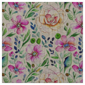 Boho Floral Art Nouveau Vintag Elegante Stoff (Nahaufnahme)