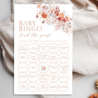 Boho Floral Baby Bingo findet Gast Game