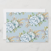 Boho Floral Baby Boy Dusche bringen ein Buch Einladung (Rückseite)