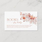 Boho Floral Baby Brunch Bücher für Baby Begleitkarte (Vorderseite)