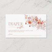 Boho Floral Baby Brunch Diaper Raffle Begleitkarte (Vorderseite)