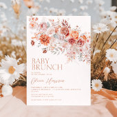 Boho Floral Baby Brunch Einladung