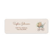 Boho Floral Baby Carriage Address (Vorne)