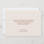 Boho Floral Baby Carriage Baby Shooter Dankeskarte (Rückseite)