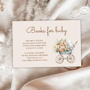 Boho Floral Baby Carriage Books for baby Begleitkarte