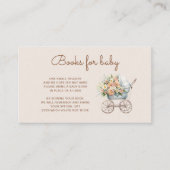 Boho Floral Baby Carriage Books for baby Begleitkarte (Vorderseite)