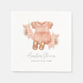 Boho Floral Baby Girl Shower Serviette (Vorderseite)